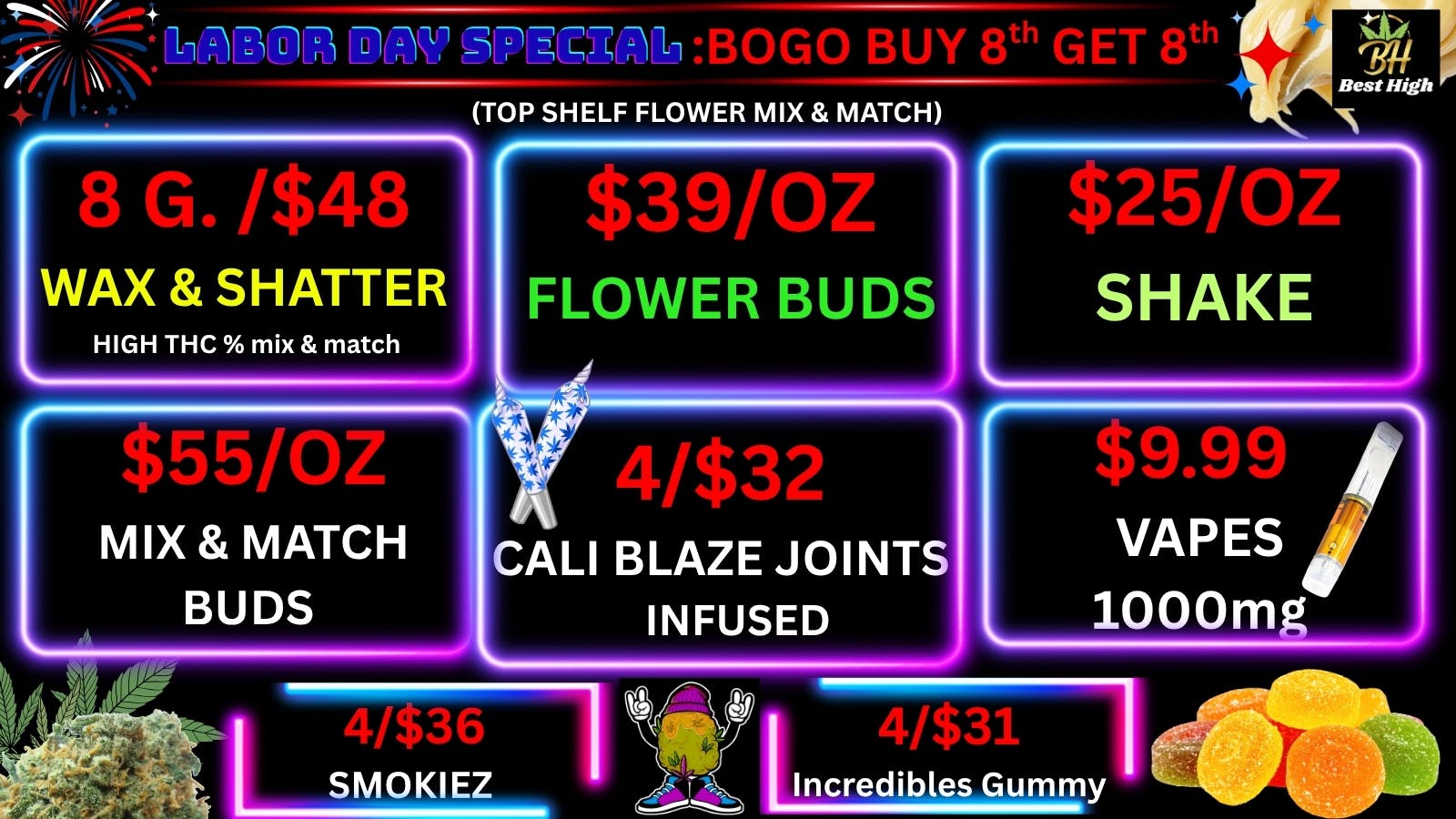 Best High Dispensary 🤑$39/OUNCE BUD🔥$9.99 VAPE 1G🔥4/$32 CALI BLAZE