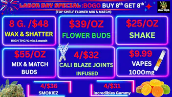 Best High Dispensary - Bryant St 🔥$39/OZ BUDS | $9.99 VAPES 1g💚4/$32 CALI BLAZE🎉