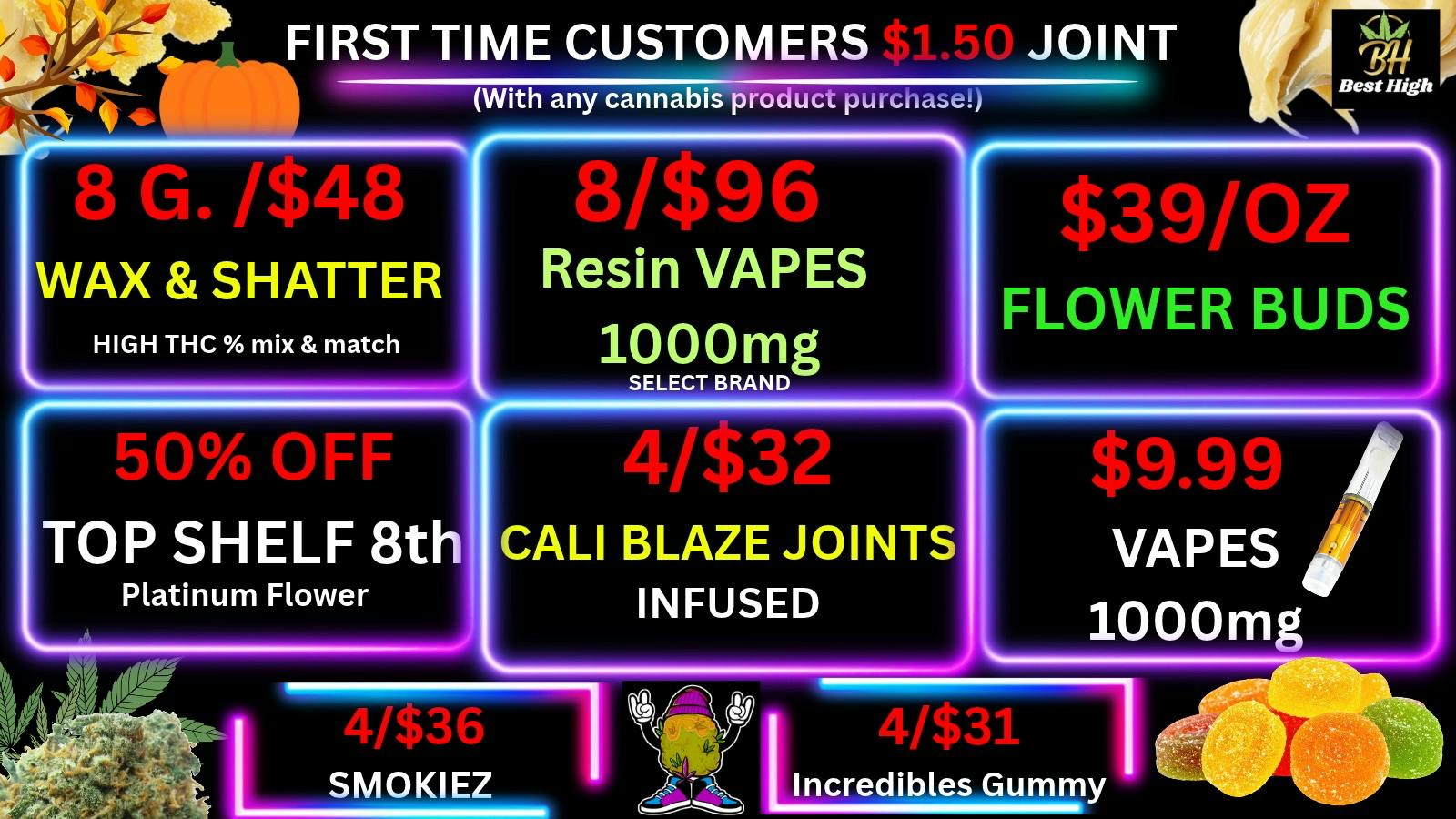Best High Dispensary 🤑$39/OZ BUD🔥50% OFF TOP SHELF 8th💚$9.99 VAPE 1G