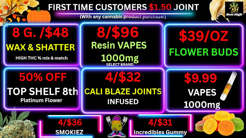 Best High Dispensary 🤑$39/OZ BUD🔥50% OFF TOP SHELF 8th💚$9.99 VAPE 1G