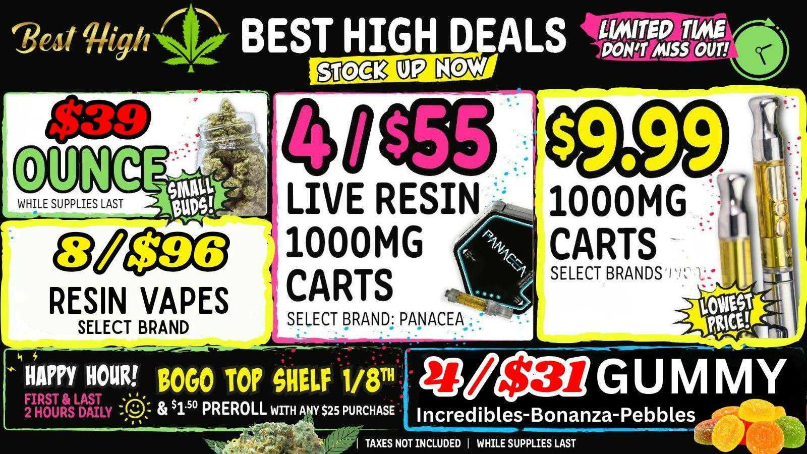 Best High Dispensary - Bryant St 🔥$39/OZ BUDS | 8/$96 Resin Vapes💚4/$31 GUMMIES😃
