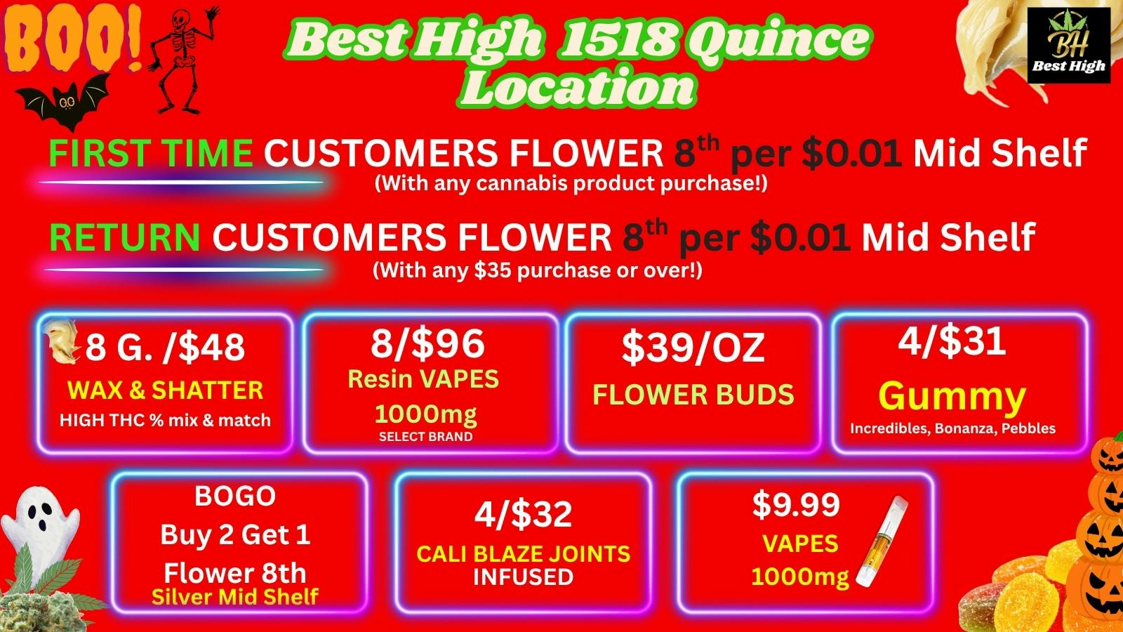 Best High Dispensary 🔥$0.01 Flower 8th🤑$39/OZ BUD💚$9.99 VAPES 1000mg