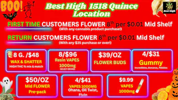 Best High Dispensary 🔥$0.01 Flower 8th🤑$39/OZ BUD💚4/$41 VAPES 1000mg