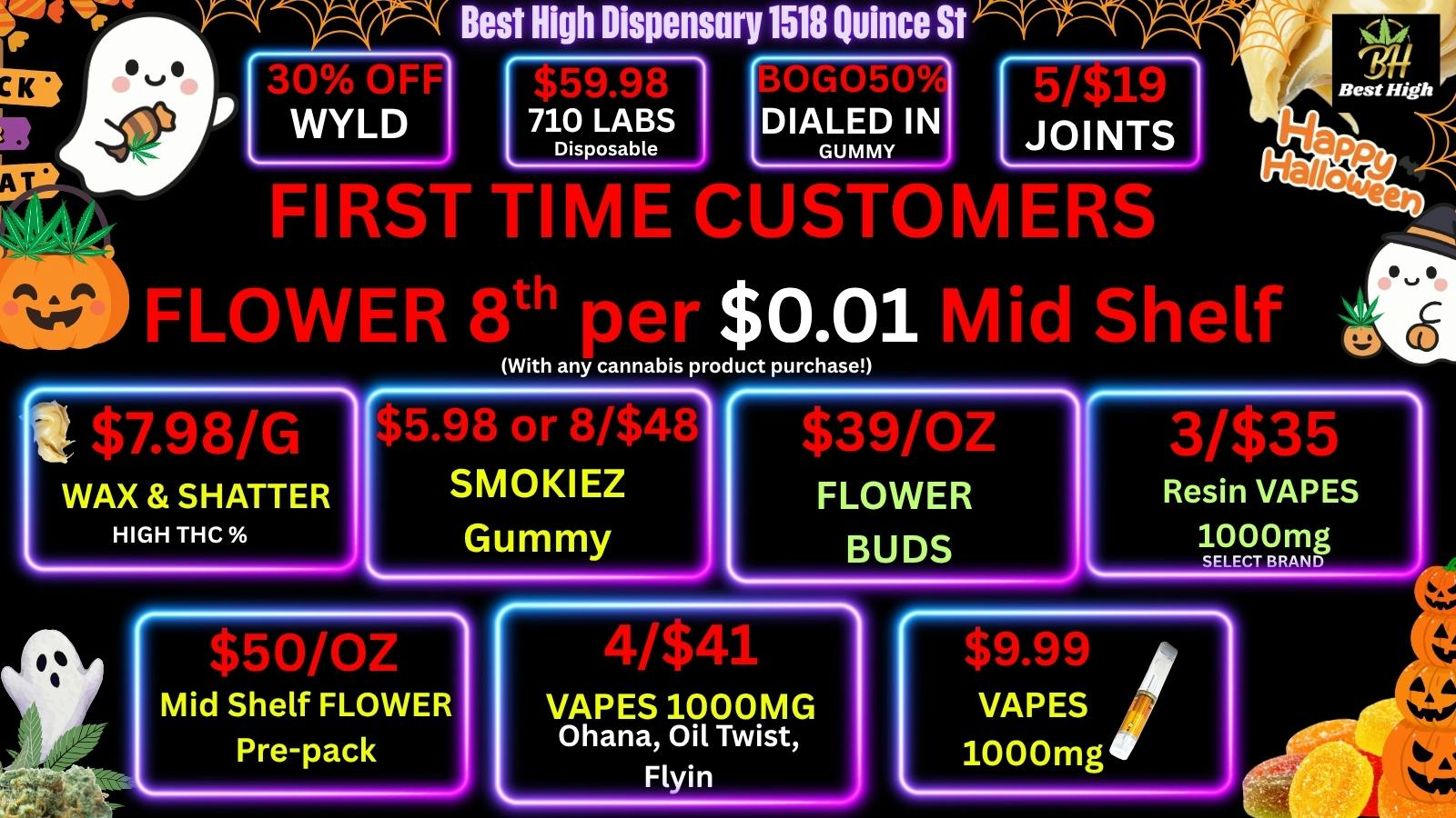 Best High Dispensary 🔥$5.98 SMOKIEZ🤑$39/OZ BUD💚5/$19 JOINT mix&match