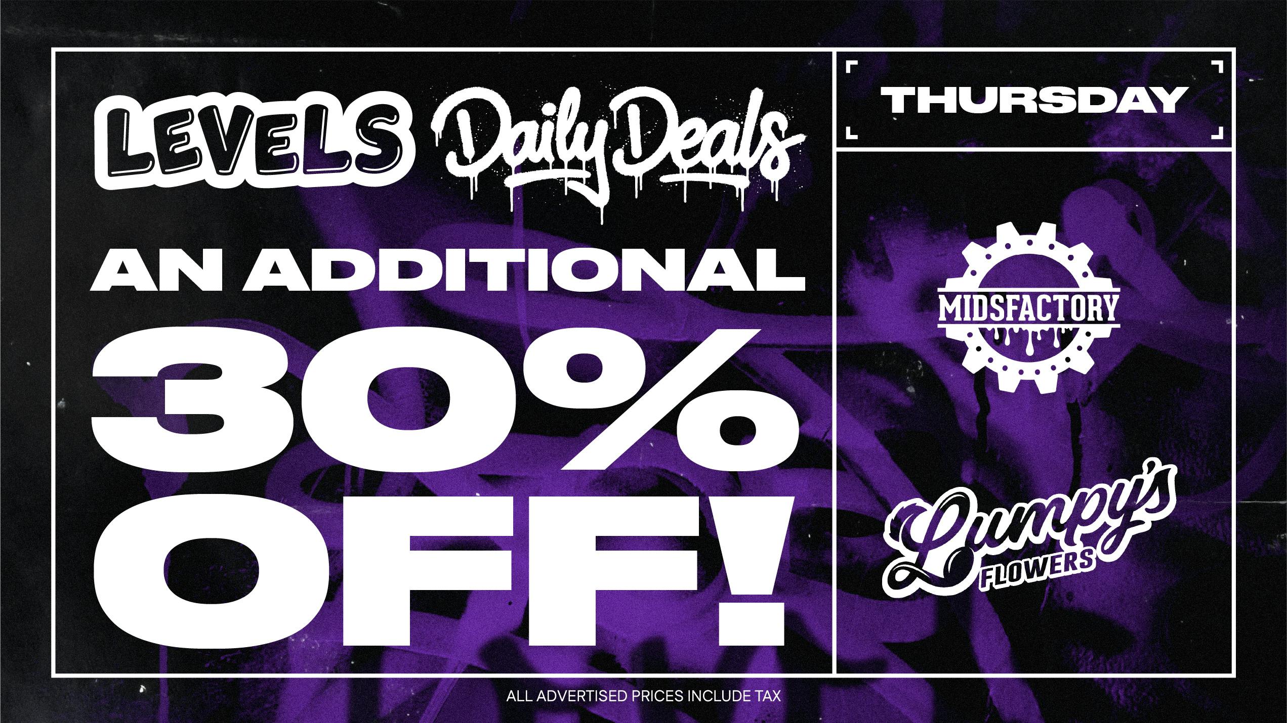Levels - Merced Thursday Deal: An Additional 30% Off!
