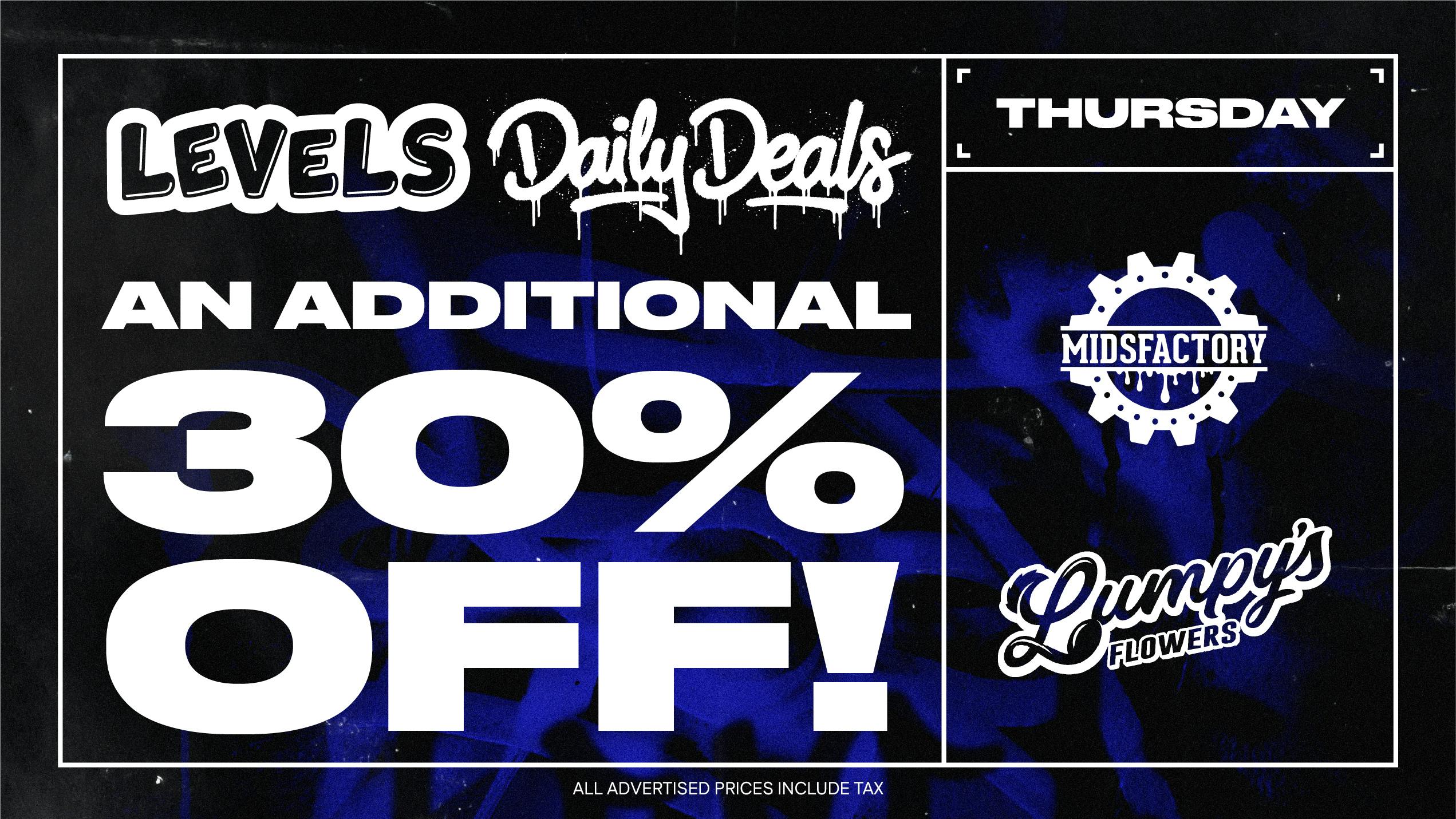 Levels - McHenry Thursday Deal: An Additional 30% Off!