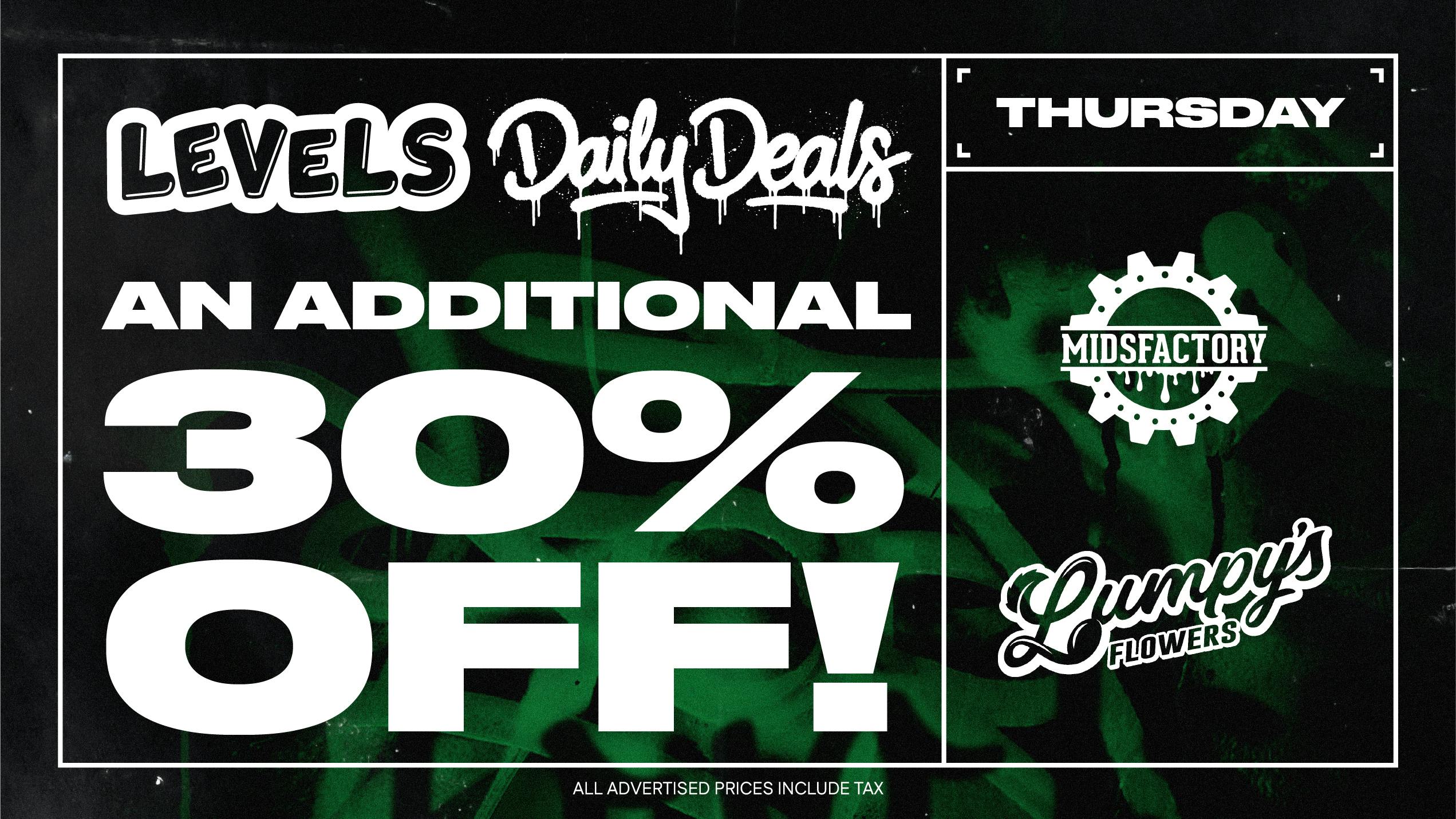 Levels - Fresno Thursday Deal: An Additional 30% Off!