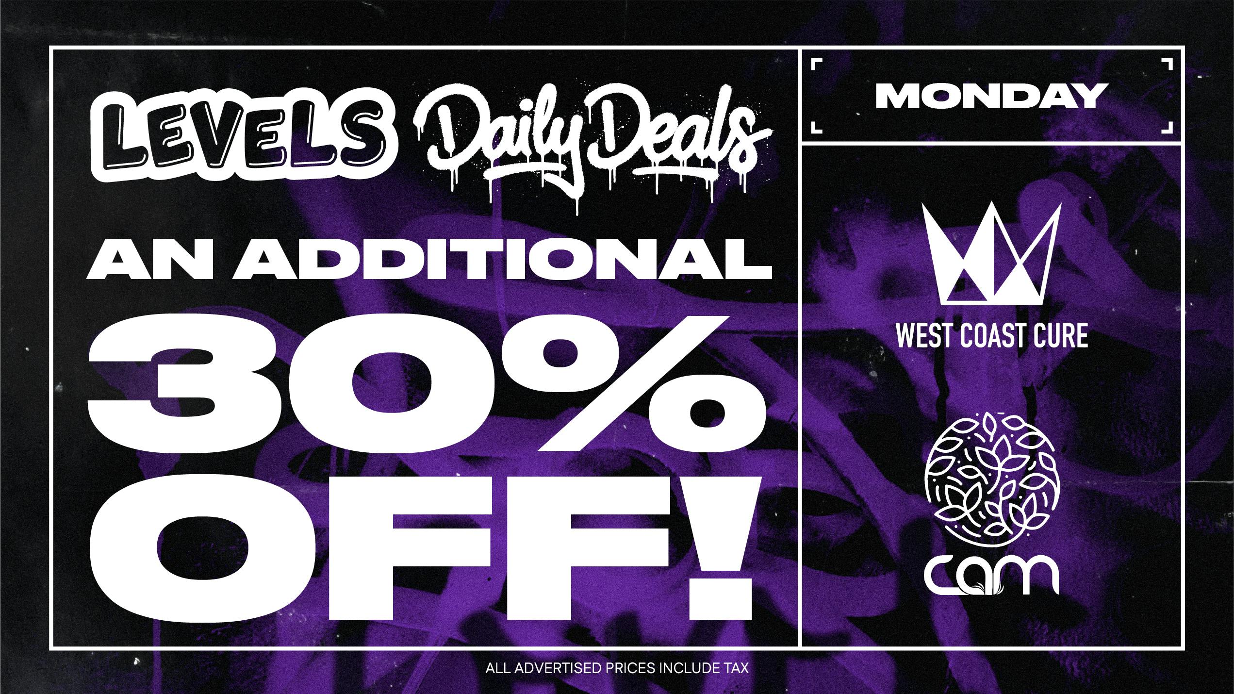 Levels - Modesto Monday Deal: An Additional 30% Off!