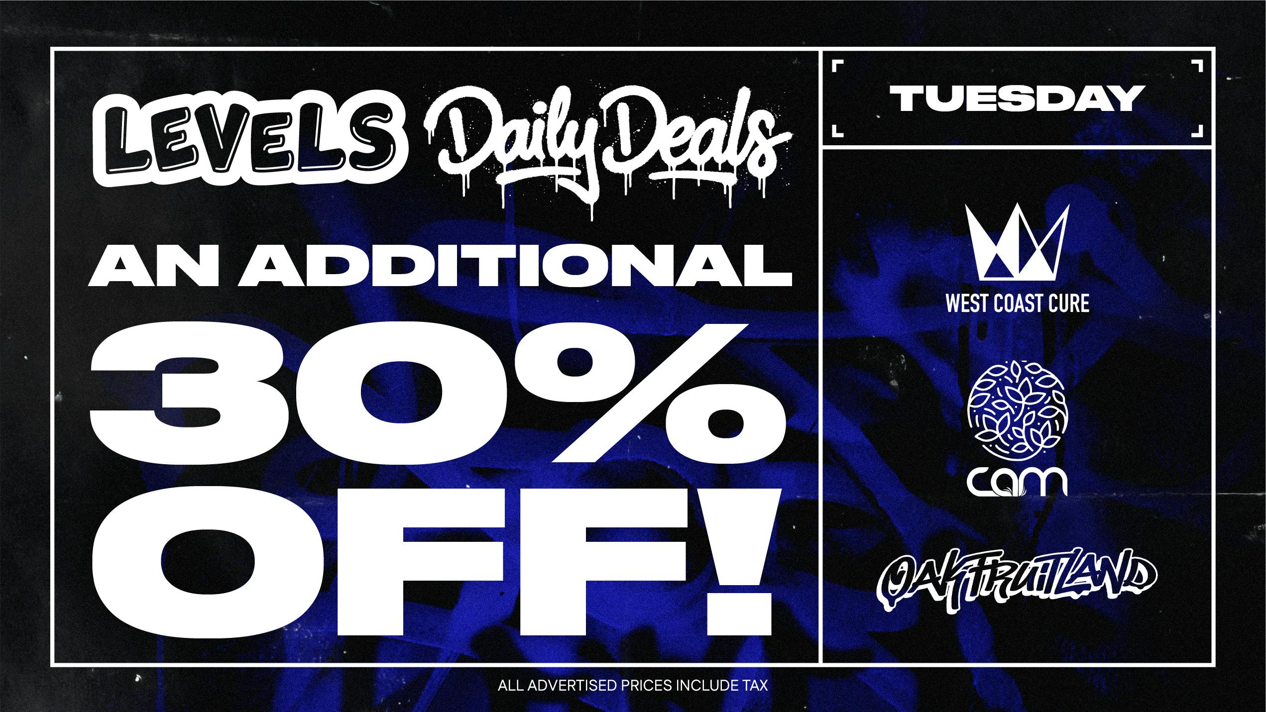 Levels - McHenry Tuesday Deal: An Additional 30% Off!