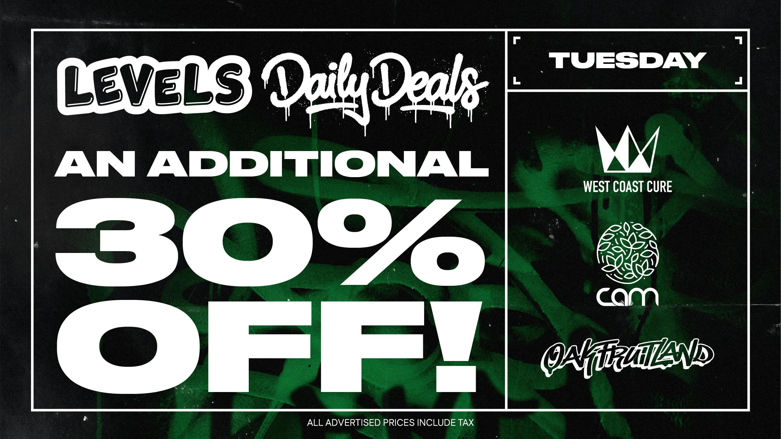 Levels - Fresno Tuesday Deal: An Additional 30% Off!