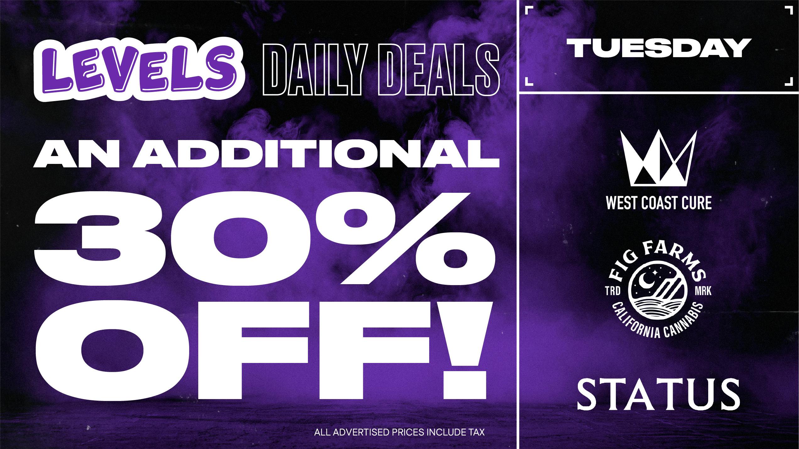 Levels - Merced Tuesday Deal: An Additional 30% Off!