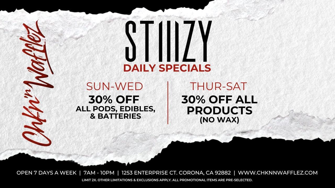 Chkn 'n Wafflez 30% OFF ALL STIIIZY