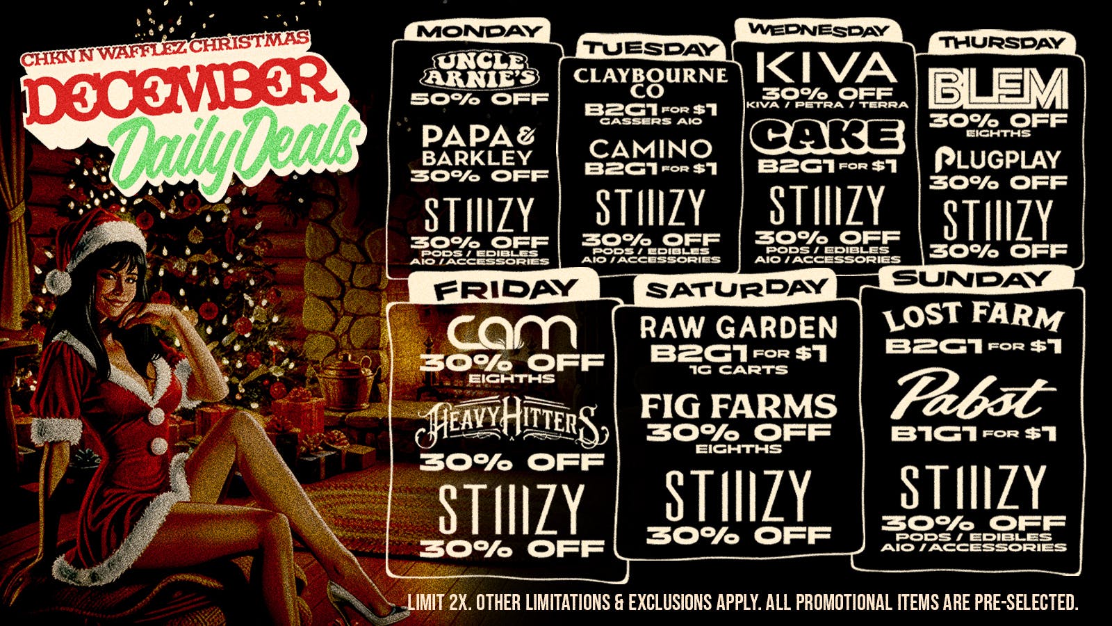 Chkn 'n Wafflez 30% off CAM / 30% OFF Heavy Hitters & Stiiizy