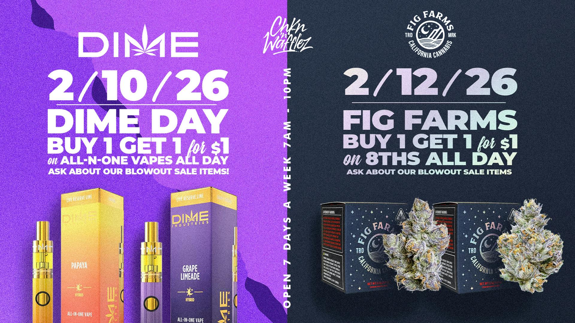 Chkn 'n Wafflez DIME DAY B1G1 $1 All AIO