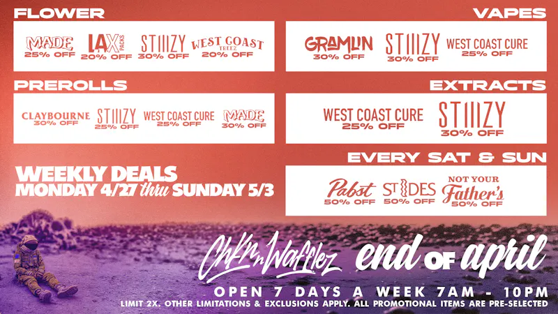 Chkn 'n Wafflez Weekly Deals 4/27 - 5/3: See flyer for details