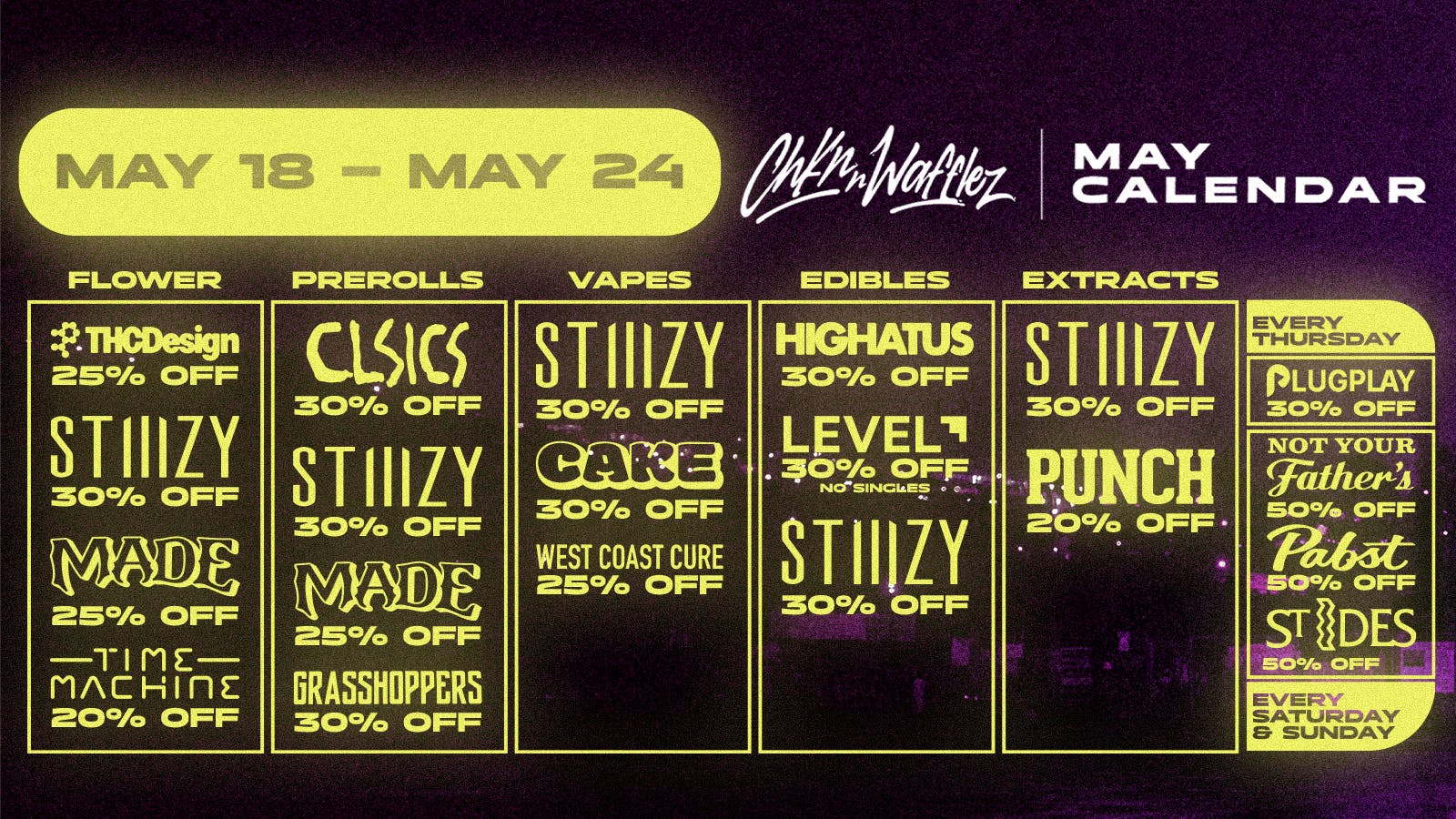 Chkn 'n Wafflez Weekly Deals: 5/18 - 5/24 BIG $AVING$