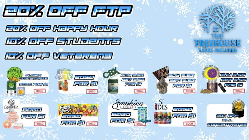 The Treehouse Dispensary & Delivery 🍃 DECEMBER SAVINGS ❄️