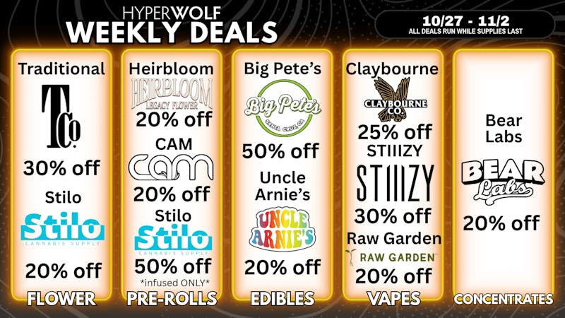 Hyperwolf - Menifee Up to 50% Off ‼️ Claybourne, STIIIZY + MORE