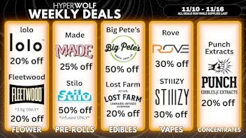 Hyperwolf - Rancho Cucamonga Up to 50% OFF ‼️ Big Pete's, STIIIZY +MORE!