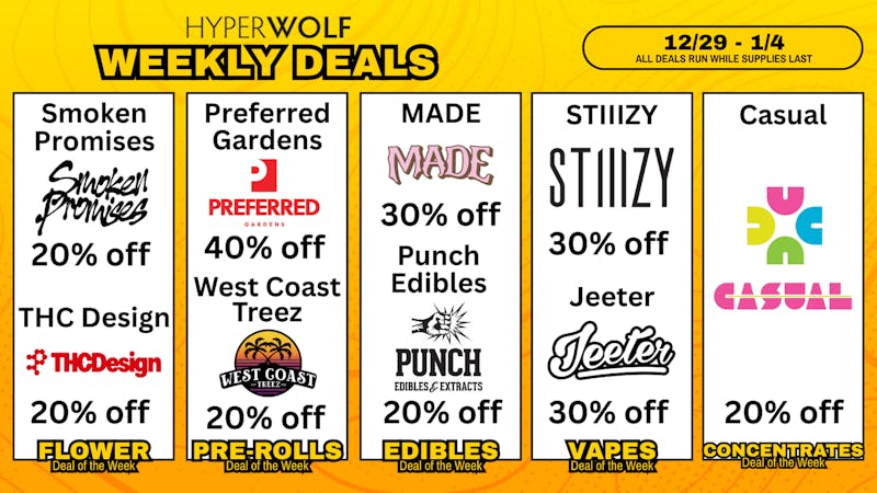 Hyperwolf - Corona / Norco Up to 40% OFF: Jeeter, Preferred Gardens + MORE!