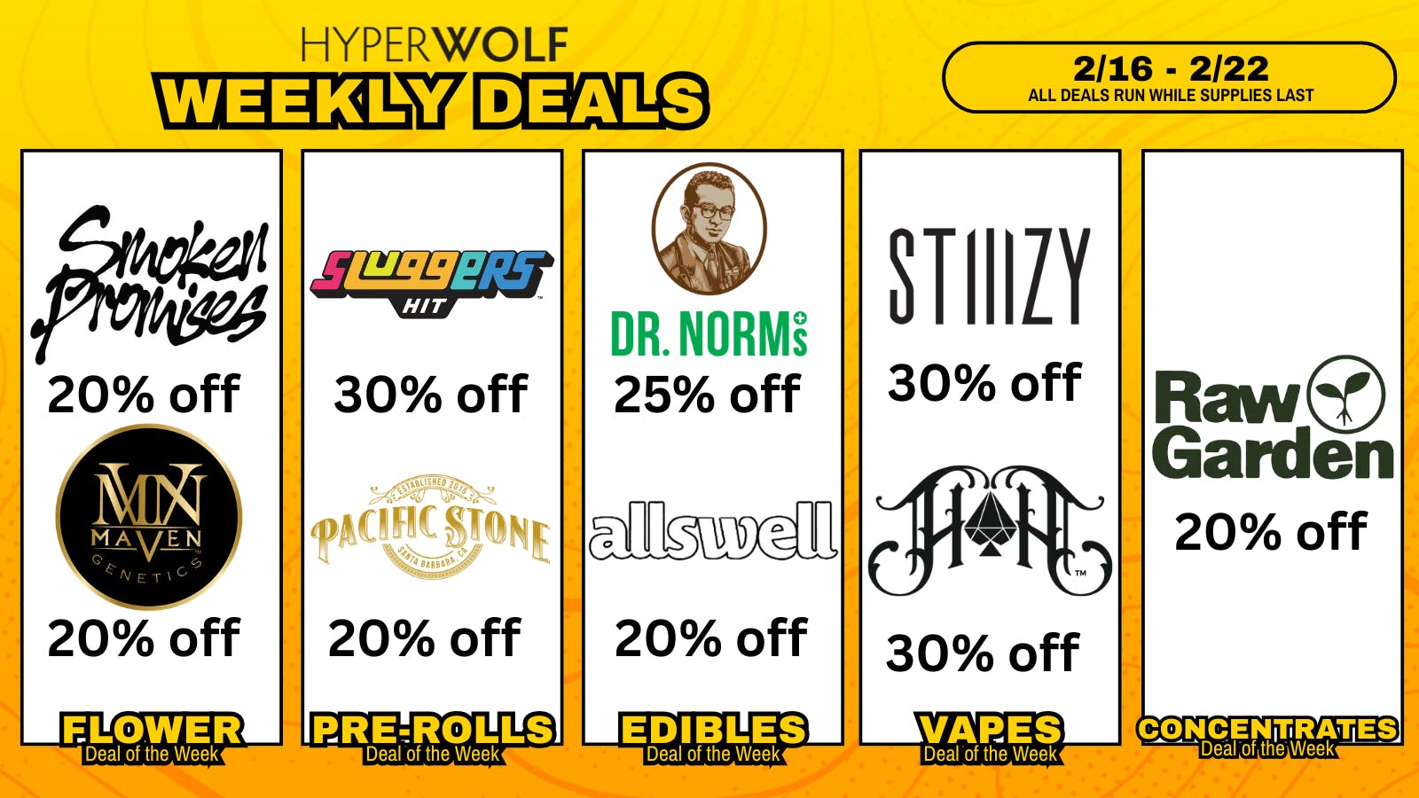 Hyperwolf - Corona / Norco Up to 30% OFF: Raw Garden, Smoken Promises + MORE!