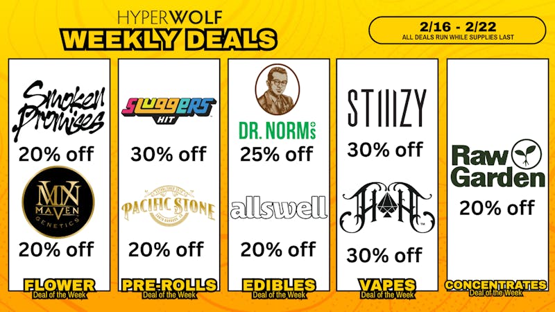 Hyperwolf - Corona / Norco Up to 30% OFF: Raw Garden, Smoken Promises + MORE!
