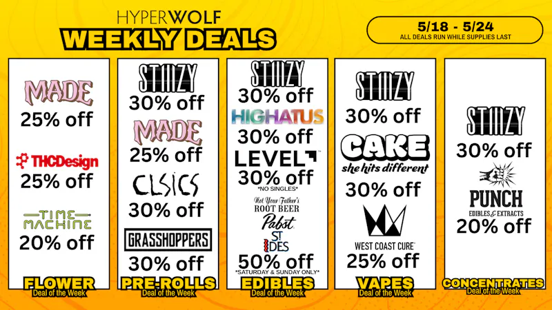 Hyperwolf - Riverside Up to 50% OFF: MADE, CAKE, West Coast Cure + MORE!