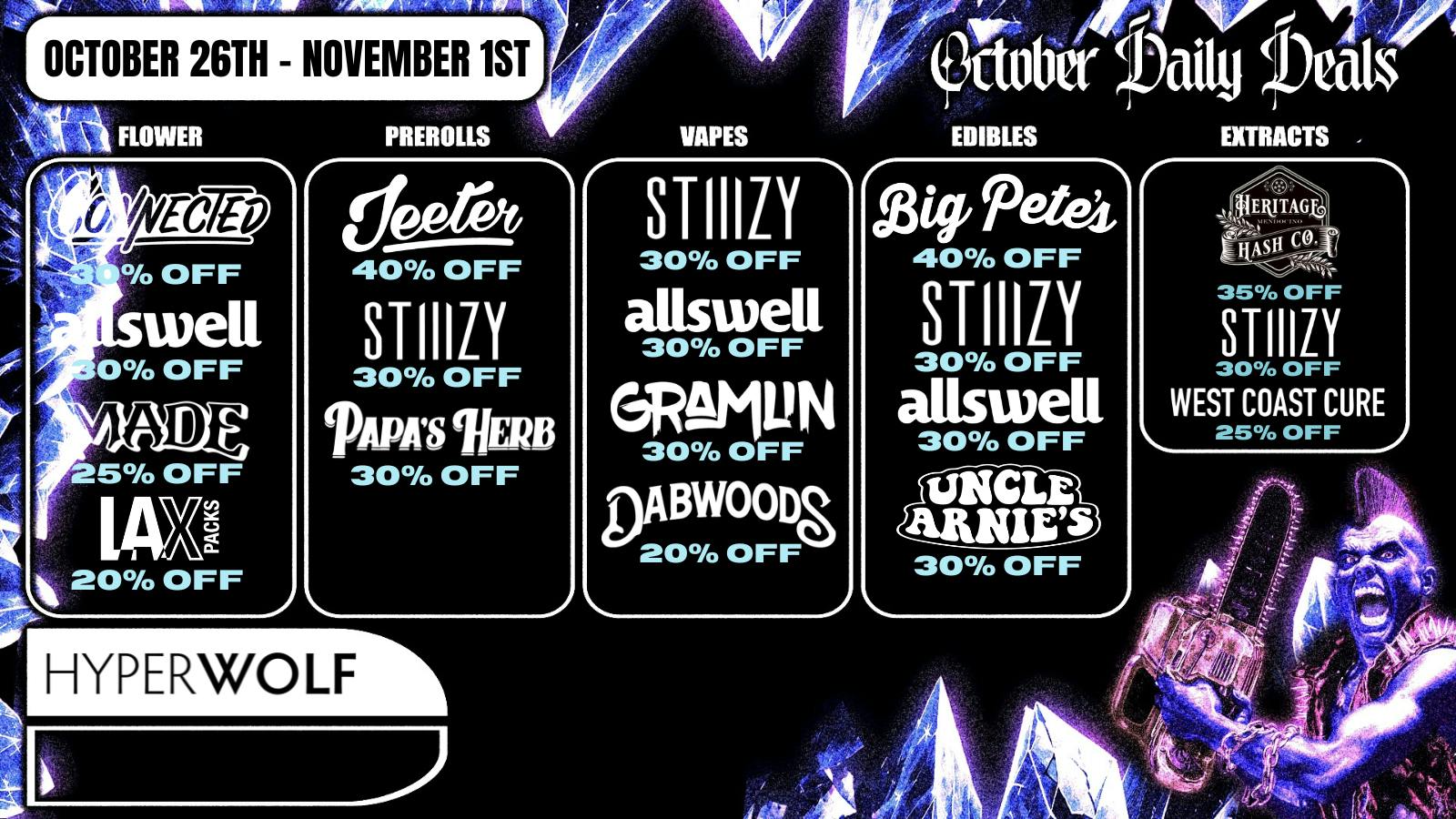 Hyperwolf - Chino Up to 40% Off: Jeeter, Dabwoods, Allswell + MORE!