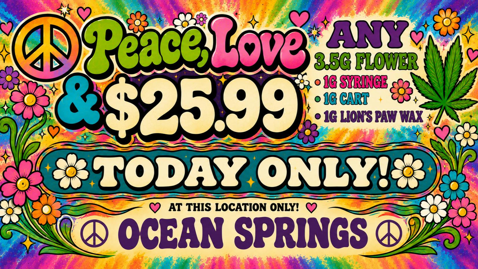 420 Holiday - Ocean Springs 🌊✌️Groovy by the Gulf – $25.99 Day!✌️🌊