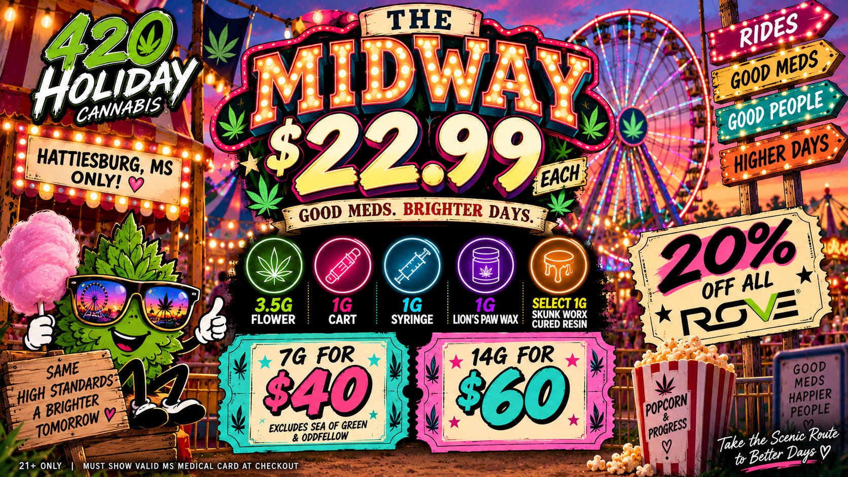 420 Holiday Cannabis Hattiesburg 🎡✨ Midway Meds – The $22.99 Fair Deal! ✨🎡