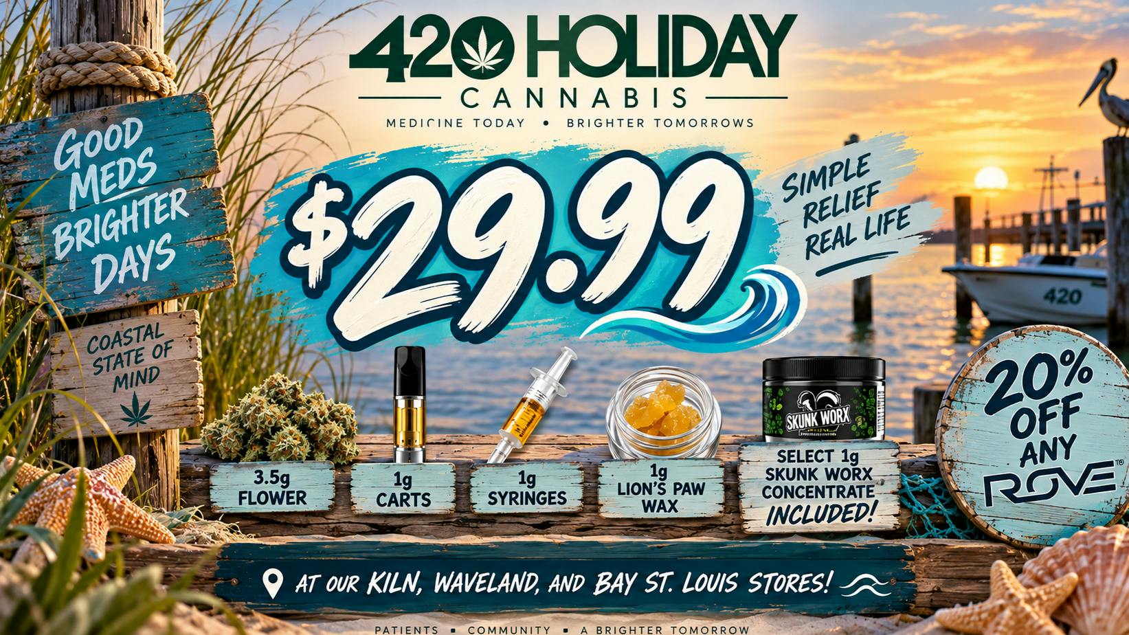 420 Holiday - Pascagoula 🌊 Coastal Relief – $29.99 Sale! 🌿