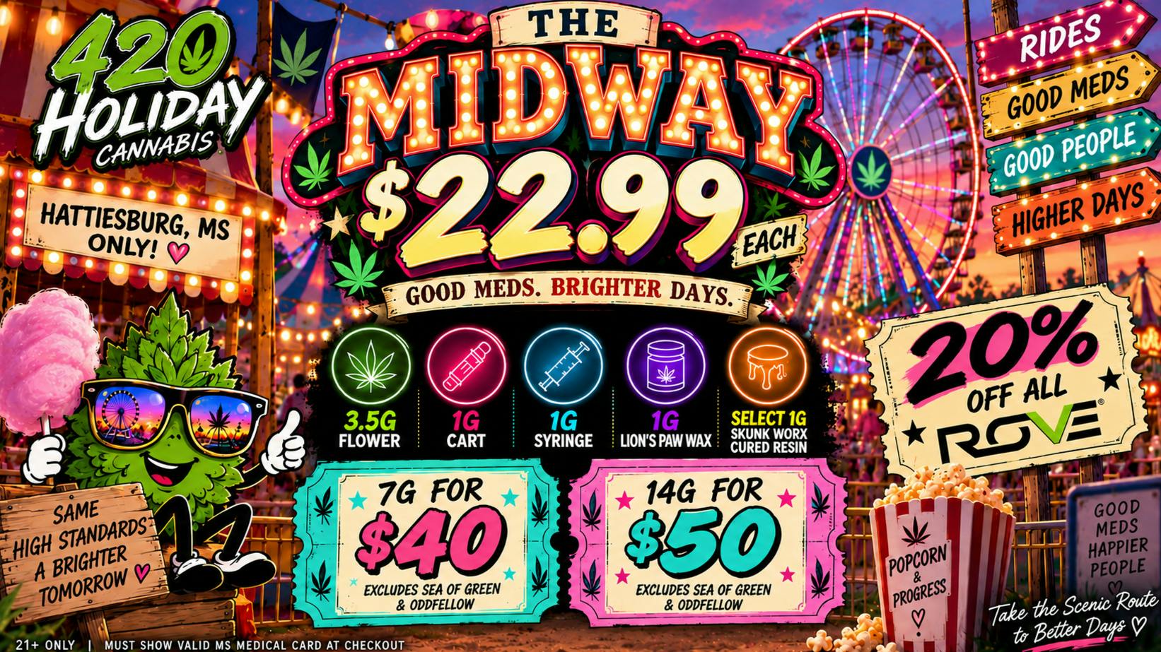 420 Holiday Cannabis Hattiesburg 🎡✨ Midway Meds – The $22.99 Fair Deal! ✨🎡