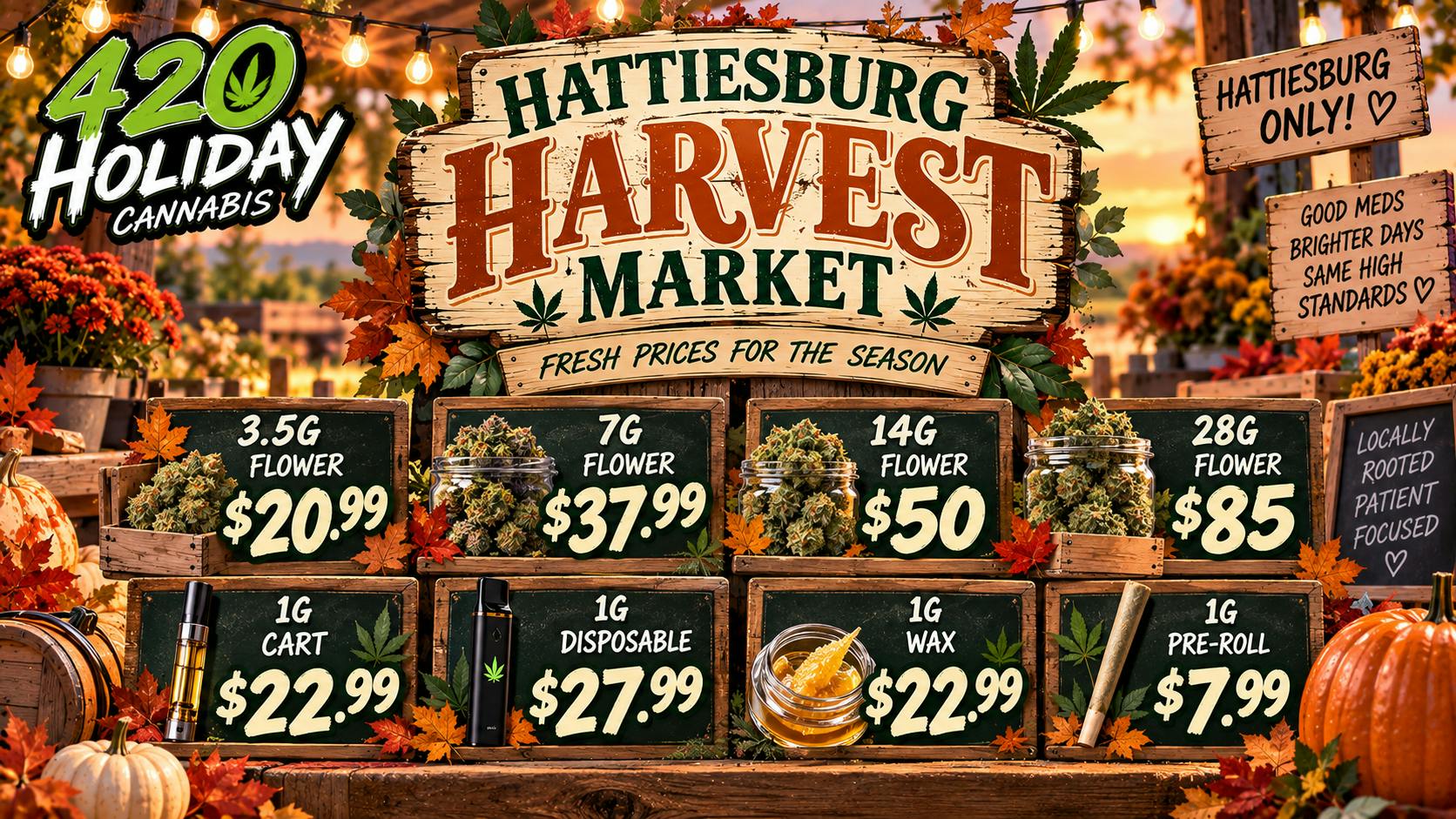420 Holiday Cannabis Hattiesburg 🍂🌿 Hattiesburg Harvest – Fresh Fall Savings 🌿🍂