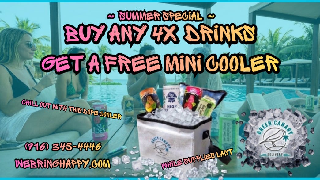 Green Canary BUY 4x DRINKS ~ GET A FREE MINI COOLER