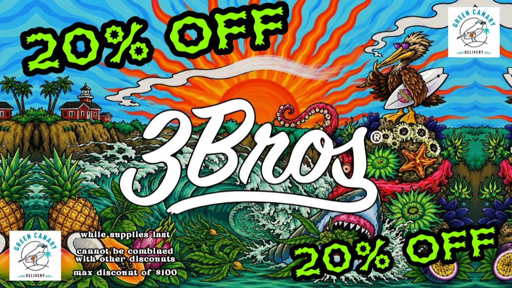 Green Canary 20% OFF - 3Bros Promos, Yo!!