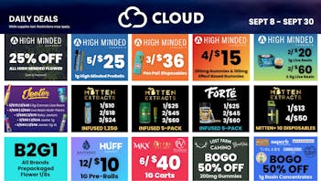 Cloud Cannabis - Detroit - REC 21+ 3/$60 Mitten 5pk - 25% off Deli Flower - 50% off