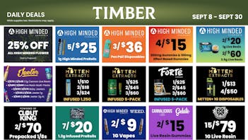 Timber Cannabis Co - New Buffalo 3/$60 Mitten 5pk - 25% off Deli Flower - 50% off