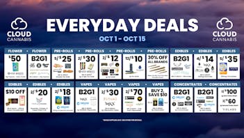Cloud Cannabis - Detroit - REC 21+ B2G1 Prepacks - 12/$10 Prerolls - B2G1 Dabs