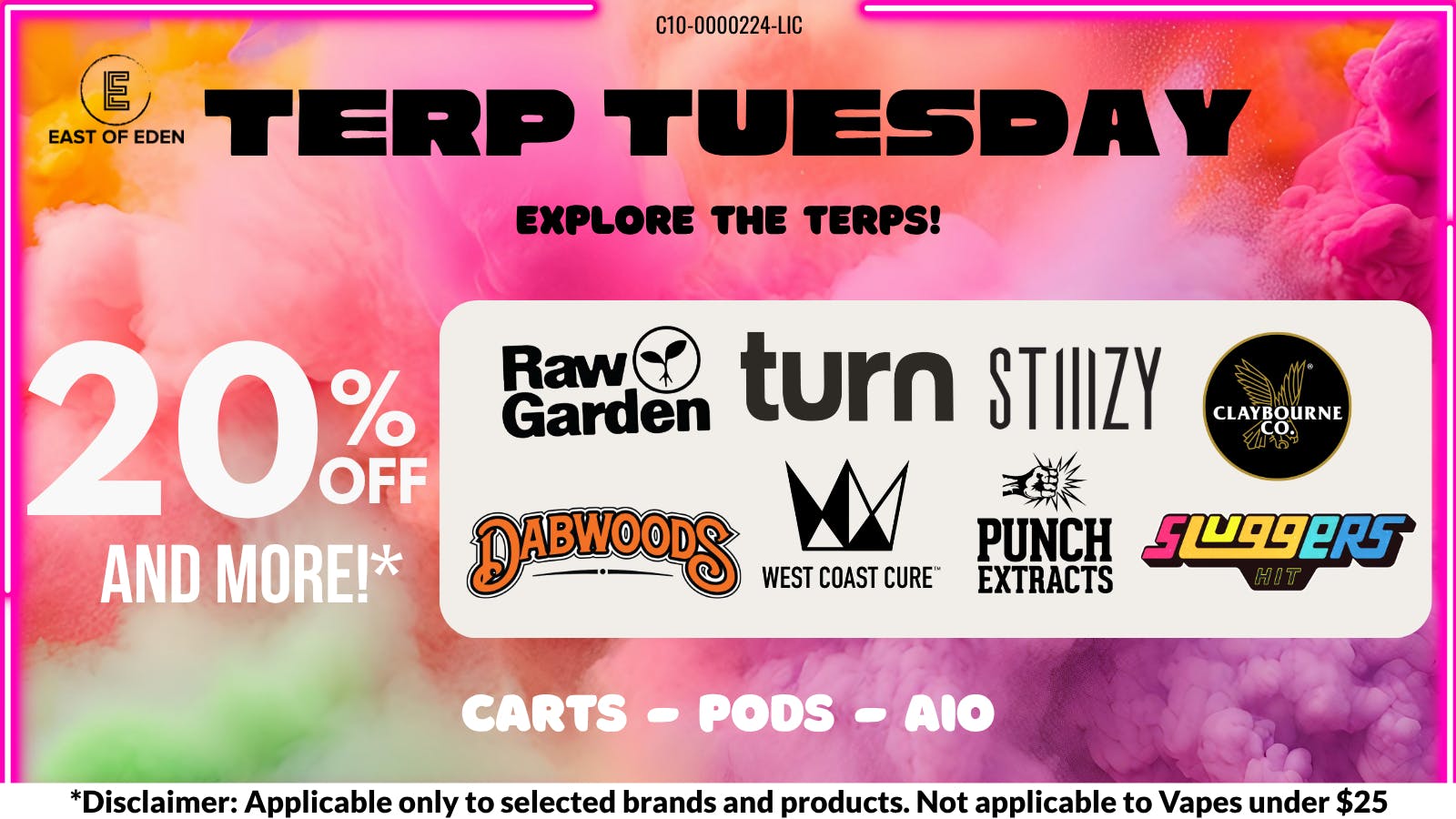 East of Eden Cannabis Co. Terp Tuesdays, at East of Eden!