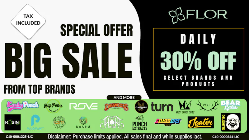 FLOR Shop 50+ Brands at 30% Off.
