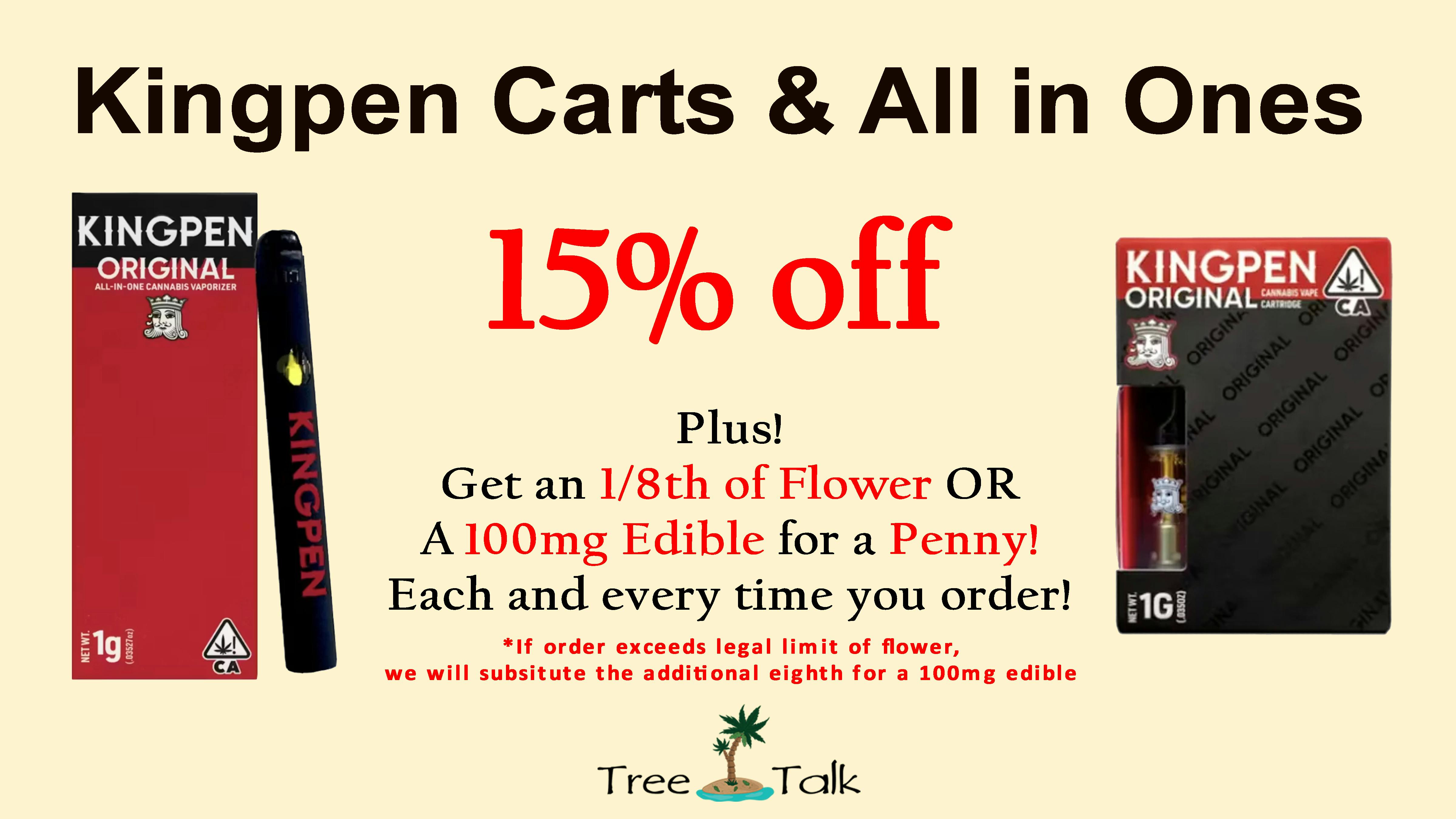 AKNS - Elk Grove 15% OFF KINGPEN CARTS AND ALL IN ONE