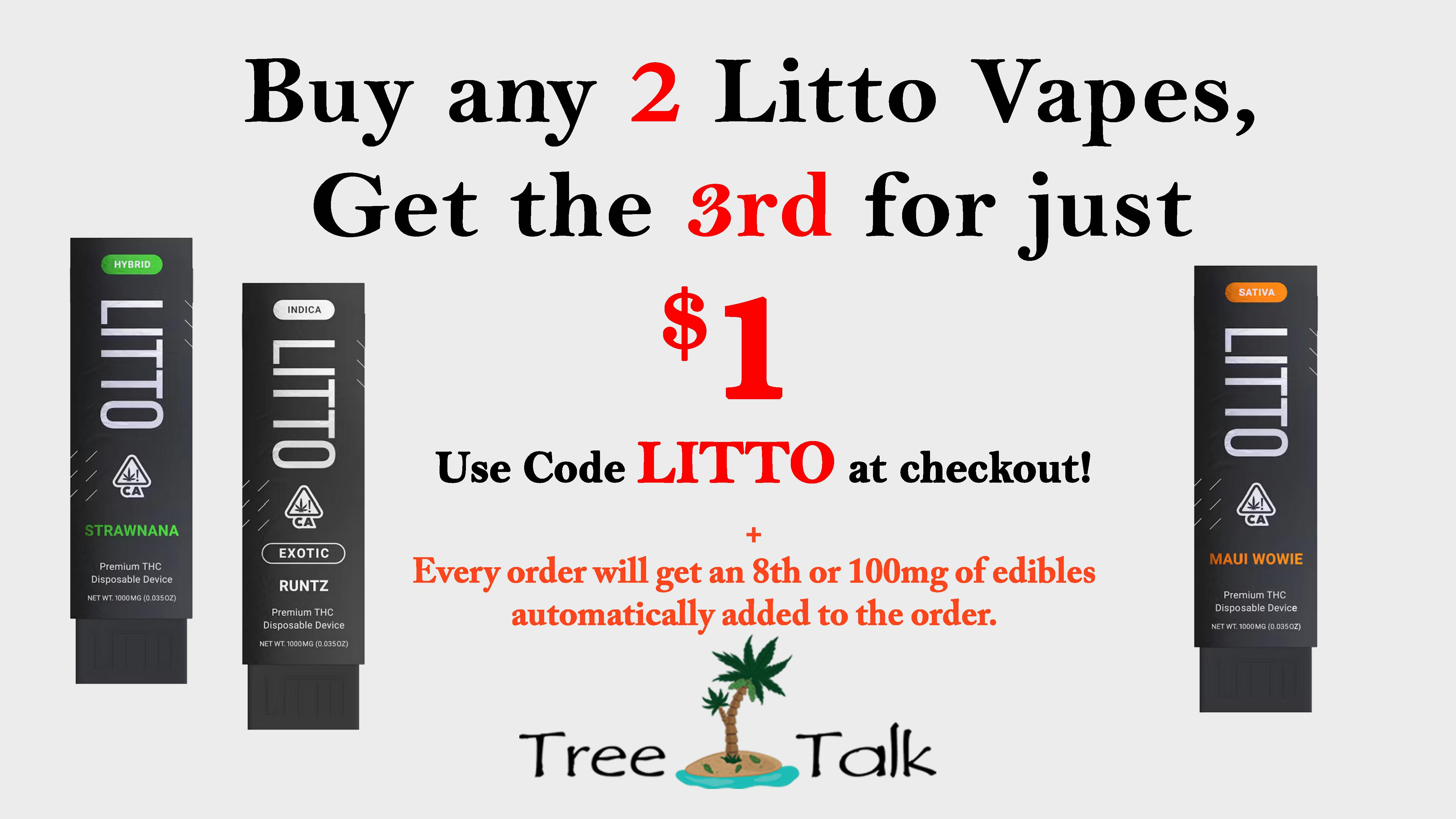 AKNS - Elk Grove $1 BOGO BUY 2 LITTO VAPES GET 3RD FOR $1