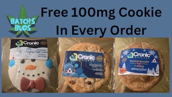 Batch's Buds Free 100mg Cookies in Every Order