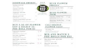 True 802 Cannabis Summer Sales!!