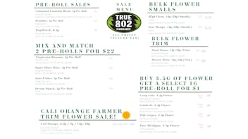 True 802 Cannabis Fall Sales at True 802