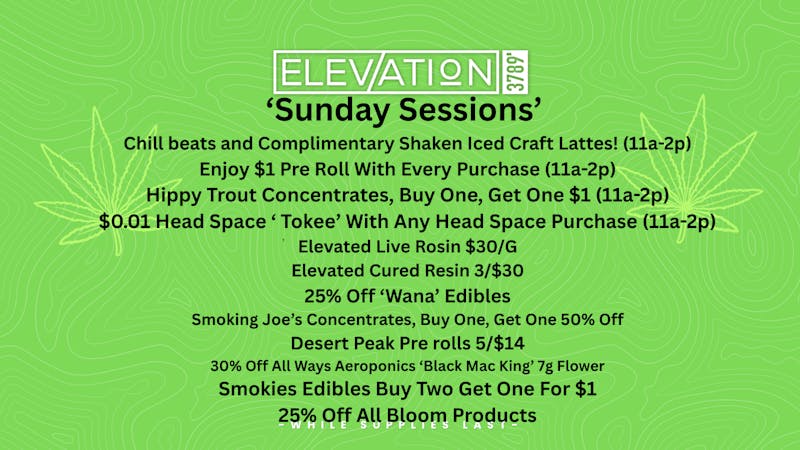 Elevation 3789 Sunday Sessions!