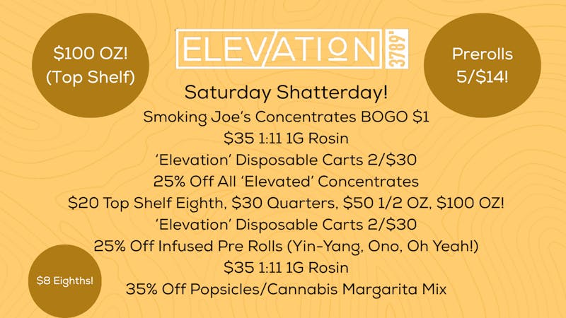 Elevation 3789 Saturday Shatterday!