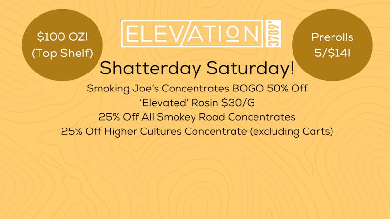 Elevation 3789 Shatterday Saturday!