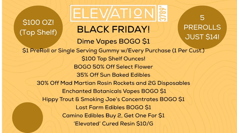 Elevation 3789 Black Friday Sales!