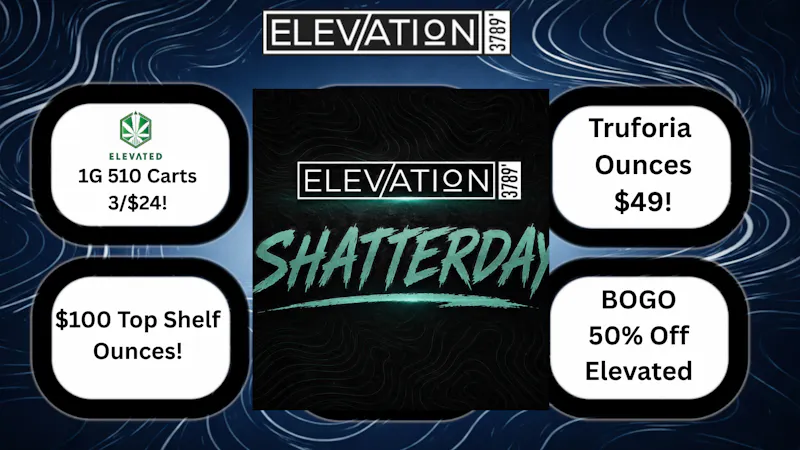 Elevation 3789 SHATTERDAY! Elevated 1G Distillate Carts 3/$24